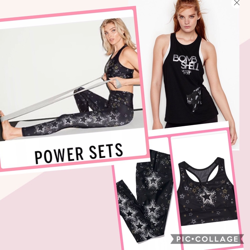 3pc set Victoria secret leggings tee sports bra